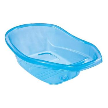 Imagem de Banheira Universal Transparente Azul Segura e Confortável para Bebê - 