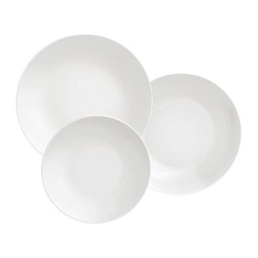 Imagem de Jogo de Pratos Redondo de Porcelana Branco - Tramontina Leonora 12 Peç