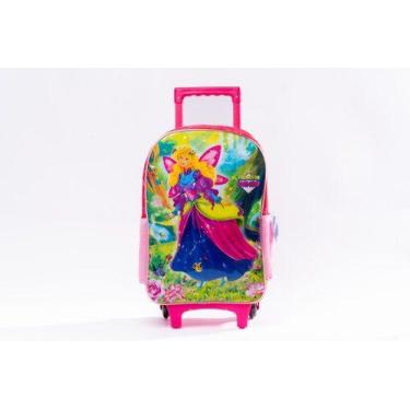 Imagem de Mochila de Rodinhas Infantil Princess Wings - Rosa, Rosa