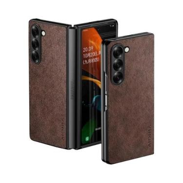 Imagem de Capa De Telefone De Couro Luxuosa Para Samsung Galaxy Z Fold 6 7 5 4 3