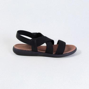 Imagem de Sandália Rasteira Feminina Usaflex Af14031 Preto, Preto, 001, 38