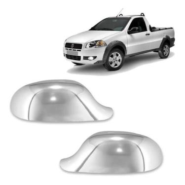 Imagem de Par Aplique Cromado Retrovisor Fiat Palio G3 G4 2012 2013 2014 2015 20