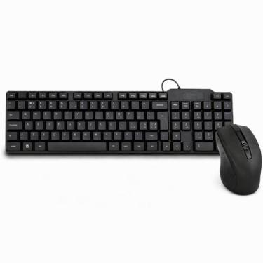 Imagem de Kit Teclado e Mouse Sem Fio com Bluetooth Integrado Escritório 2.4GHz 