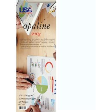 Imagem de Papel Opaline A4 Branco Nacional 240g 20fls - Usa Folien