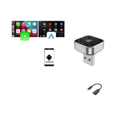 Imagem de Adaptador Wireless CarPlay Android Auto 2 Em 1 AI Smart Box Para VW To