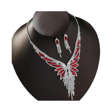 Imagem de Conjunto De Joias Femininas: Colar E Brincos Com Corrente De Garra De 