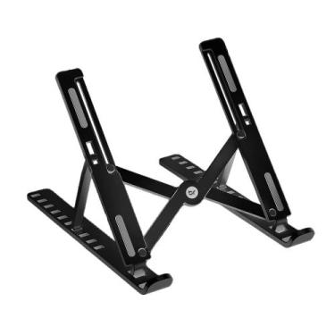 Imagem de Suporte para Notebook Bright BC003 Dobrável Plástico Preto, UNICA