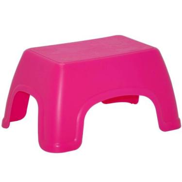 Imagem de Banquinho Infantil Catty Tramontina Plástico Rosa Crianças Brinquedote