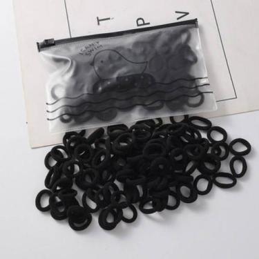 Imagem de Kit 100 Mini Xuxinhas Elástico de Cabelo Macias e Elásticas Coloridas 