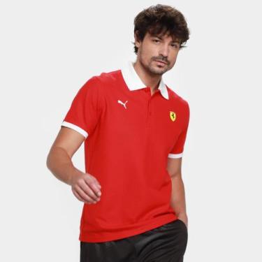 Imagem de Camisa Polo Puma Ferrari Piquet Masculina, Vermelho, P