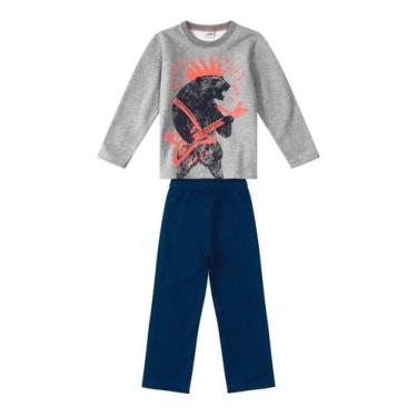 Imagem de Conjunto Infantil Moletom Menino Inverno - anjo da mamãe, Cinza, 10