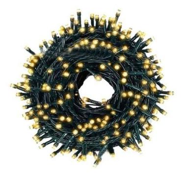 Imagem de Cordão Luminoso Pisca Pisca de Natal Externo 200 LEDs Branco Quente 30