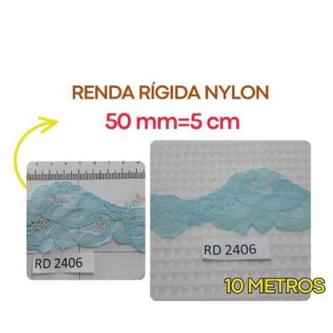 Imagem de Renda Rígida Poliamida 20mm 37mm 50mm 100mm Várias larguras Nylon RNyl