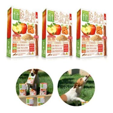 Imagem de Kit 3 Petisco Fit Pet Maça Cenoura Quinoa 50g Spin