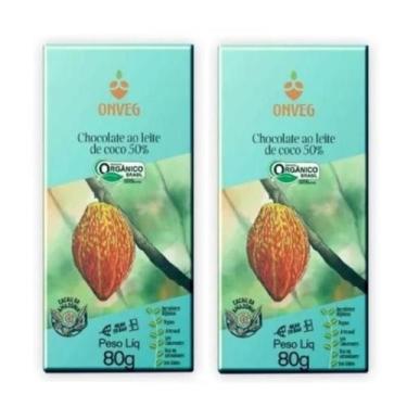 Imagem de Kit 2 Chocolate Orgânico 50% Barra Vegano Sem Lactose Onveg