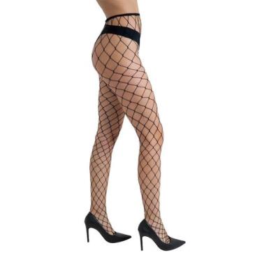 Imagem de Meia Calça Arrastão Grande Trifil AF Sem Costura Toque Macio Cor:Preto