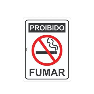 Imagem de Placa De Sinalização Sinalizando Proibido Fumar 15x20 - Ferjá