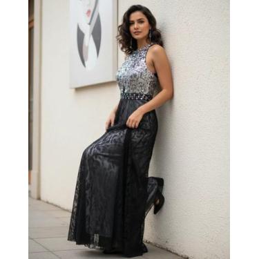 Imagem de Vestido Festa Longo com paetê saia dupla - PanocK