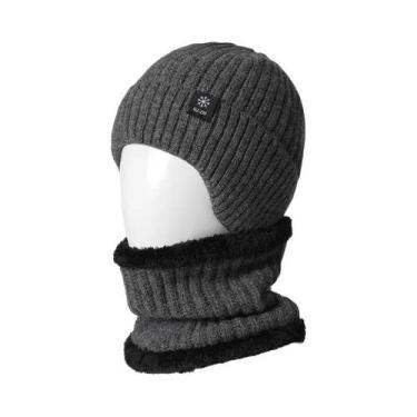 Imagem de Boné Masculino De Inverno Com Forro De Pelúcia Sintética, Gorro Quente
