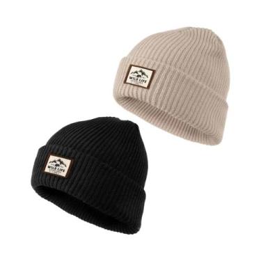 Imagem de Gorro De Inverno Unissex Quente E Tricotado, Macio, Elástico E À Prova