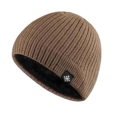 Imagem de Gorro De Inverno Unissex Tricotado Em Cor Sólida, Quente, Para Esporte