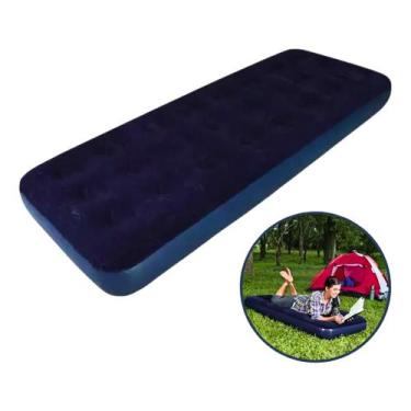 Imagem de Colchão Inflável Solteiro Multiuso Viagem Camping Verão Acampamento Ca