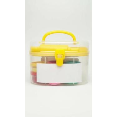 Imagem de Kit Maleta Massinha Modelar Infantil 8 Cores + 15 Ferramenta - Congrat