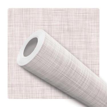Imagem de Papel De Parede Adesivo Decorativo Efeito Linho Bege Claro Elegante Qu