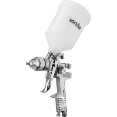 Imagem de Pistola para Pintura Tipo Gravidade PGV 600 com Caneca Plástica Ajuste de Leque Alumínio Vonder