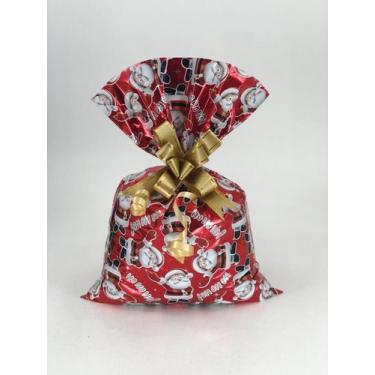 Imagem de Sacos de presente Natal 30x44cm 50un / - Aliança Embalagens, Natal 3D 