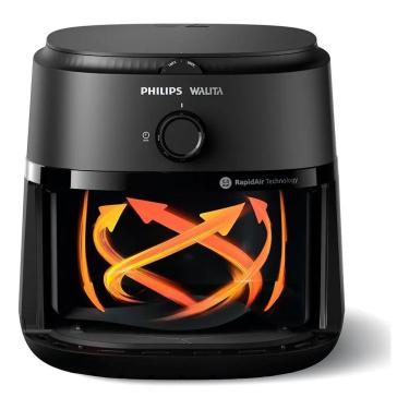 Imagem de Fritadeira Airfryer Série 1000 Xl Philips Walita NA130-09 6,2L 1700W Antiaderente Preto 220V