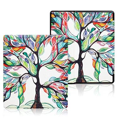 Imagem de CCOO Nova capa para Kindle Oasis (9ª, 2017 lançada e 10ª geração de 2019, 7 polegadas), nova capa inteligente de couro com hibernação automática