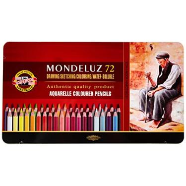 Imagem de Koh-I-Noor Lápis de cor Mondeluz Aquarell (conjunto de 72), Bege/preto/azul/marrom/dourado/verde/cinza/marfim/laranja/vermelho/violeta/branco/amarelo, 3727072001PL