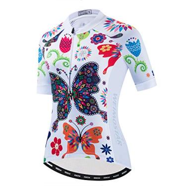 Imagem de JPOJPO Camiseta feminina de ciclismo, secagem rápida, respirável, refletiva, P-2GG, Scf2300, M