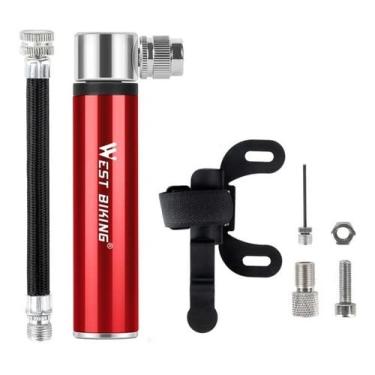 Imagem de W WEST BIKING Bombinha para bicicleta de bolso para encher pneu bola barco piscina inflável 120 PSI West Biking