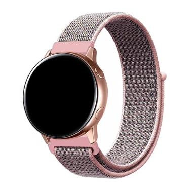 Imagem de Pulseira 20mm Nylon Loop compatível com Samsung Galaxy Watch Active 1 e 2 - Galaxy Watch 3 41mm - Galaxy Watch 42mm - Amazfit GTR 42mm - Amazfit GTS - Amazfit Bip -Marca LTIMPORTS (Rosa)