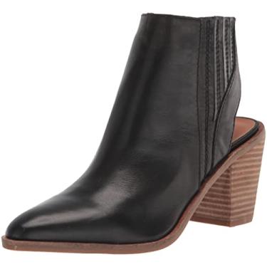 Imagem de Lucky Brand Bota feminina Shyna Open Back Block Heel Ankle Boot, Preto, 5.5
