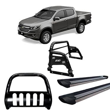 Imagem de Kit Quebra Mato+Estribo Pers +Santo Anto H3 S-10 12/20 Preto