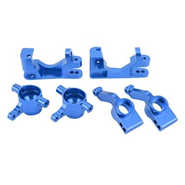 Imagem de Conjunto de copos de direção de assento RC C, liga de alumínio tamanho mini durável resistente à corrosão conjunto de juntas de copos de direção RC com copo do eixo traseiro para carro(azul)