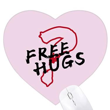 Imagem de Mousepad de borracha Question Hug Request Socializing Heart Tapete de jogo escritório