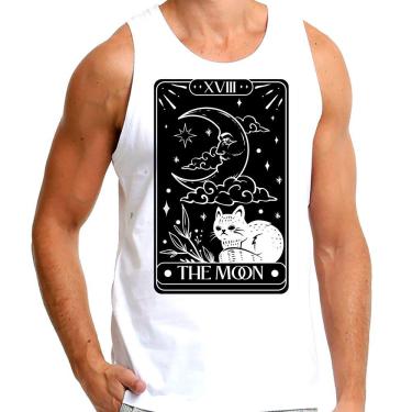 Imagem de Camiseta Masculina Regata CARTA DE TARO A LUA PRETA