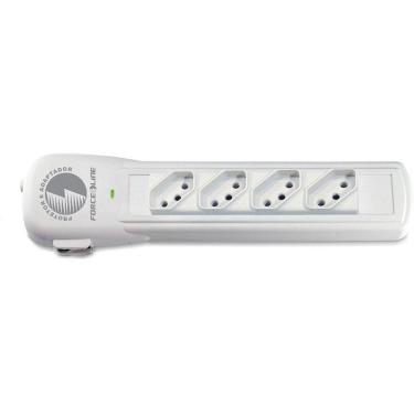 Imagem de Protetor e Adaptador de Plástico para 4 Tomadas, , Cinza 7200 - Force Line