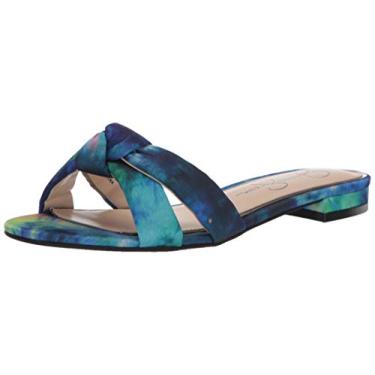 Imagem de Jessica Simpson Alisen Sandália rasteira feminina, Combo azul, 6.5
