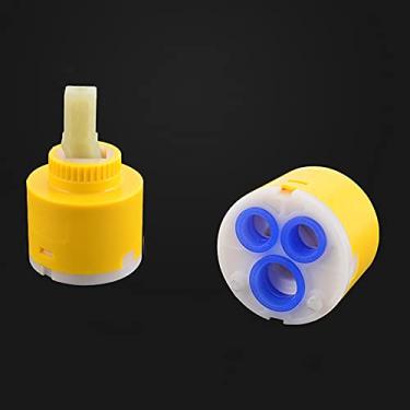 Imagem de Cartucho de torneira de disco de cerâmica, válvula de cartucho de disco de cerâmica de 40 mm para torneiras de misturador monobloco de alavanca única para banheiro ou cozinha