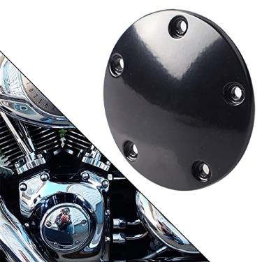 Imagem de FINMOKAL Capa De Pontos De Temporizador Preta Para Harley Davidson Twin Cam Softail Dyna 7805-0080 Preto