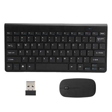 Imagem de Teclado sem fio 2.4 GHz teclado USB ergonômico Touchpad Backlight teclado conjunto, laptop para computador