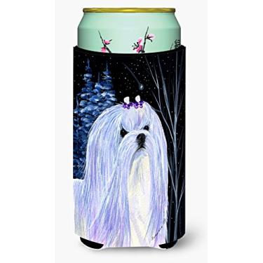 Imagem de Caroline's Treasures SS8378TBC Starry Night Maltese Tall Boy Isolador de Bebidas Isolador abraçador, menino alto, multicolorido