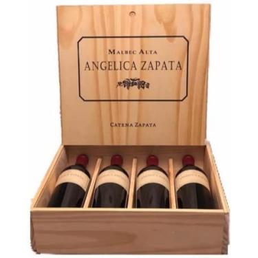 Imagem de Caixa de Madeira - 4 Garrafas Vinho Argentino Angelica Zapata Malbec