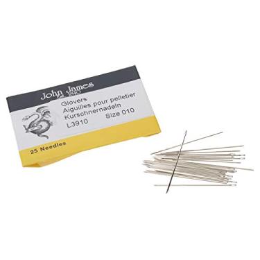 Imagem de John James Glovers Needles, Size #10, in Length and in Diameter, Pack of 25, Triangular Point, Ideal to Pass Through Tougher Materials Such as Leather, Suede, Vinyl and Soft Plastics