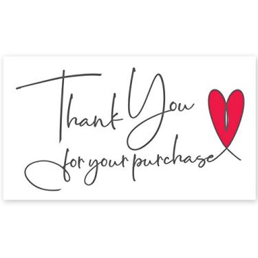 Imagem de 120 Obrigado por seus cartões de compra | Quadro de espessura de 300 g/m² | Tamanho de cartão de visita | Altamente recomendado para proprietários de pequenas empresas